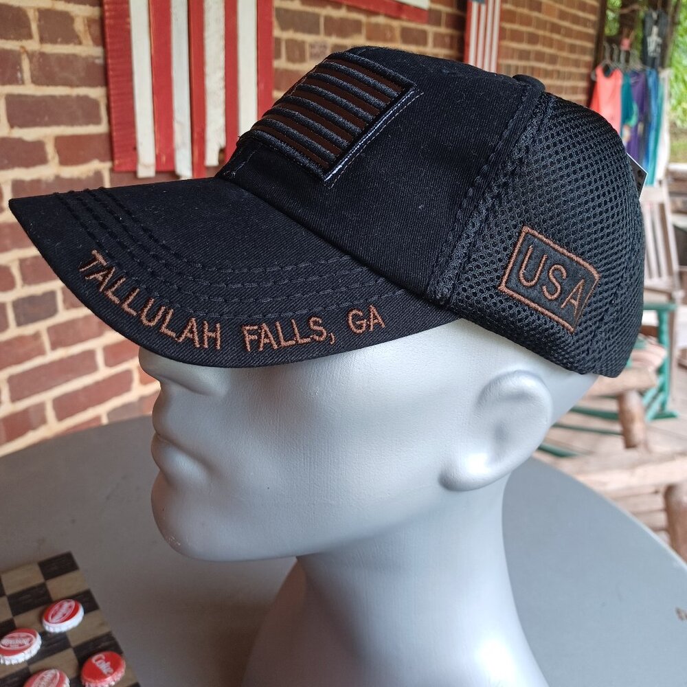 USA Hat "Tallulah Falls, GA" in Black